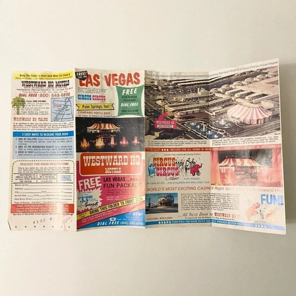 Vintage 1971 Westward Ho Motel Circus Circus Travel Brochure Las Vegas - Picture 6 of 12
